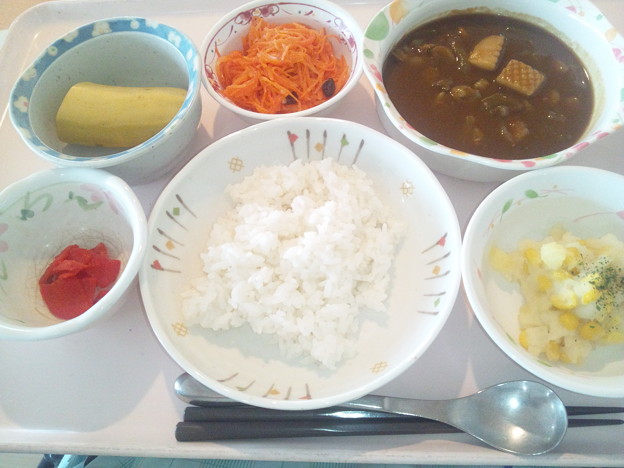 写真: ６月３日昼食(シーフードカレー) #病院食
