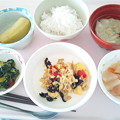 写真: ７月６日昼食(豚肉と玉子のオイスター炒め) #病院食