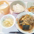 写真: ７月１４日朝食(肉団子のカレースープ煮) #病院食