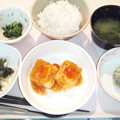 写真: ７月１４日夕食(揚げ出し豆腐のチリソースがけ) #病院食