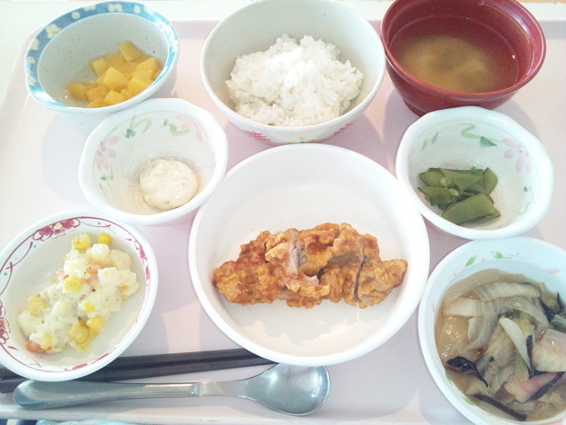 写真: ７月２０日昼食(チキン南蛮) #病院食