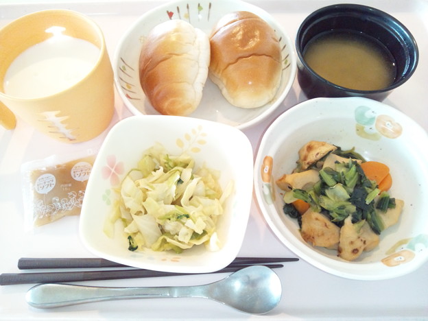 写真: ７月２４日朝食(竹輪と野菜の煮物) #病院食