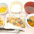 写真: ８月１９日昼食(鮭のチャンチャン焼き風) #病院食