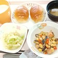 写真: ８月２１日朝食(鮭と大豆の炒り煮) #病院食