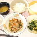 写真: １０月２０日朝食(炒り鶏) #病院食