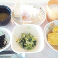 Photos: １１月１９日朝食(高野豆腐の玉子とじ) #病院食