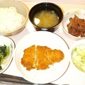 Photos: １１月１９日夕食(ささみチーズカツ) #病院食