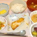 写真: １２月１日昼食(白身魚の明太マヨ焼き) #病院食