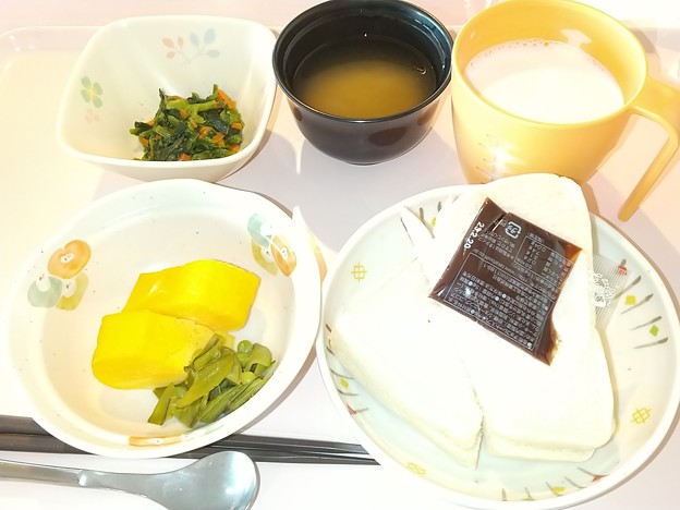 １２月１０日朝食(厚焼き玉子) #病院食