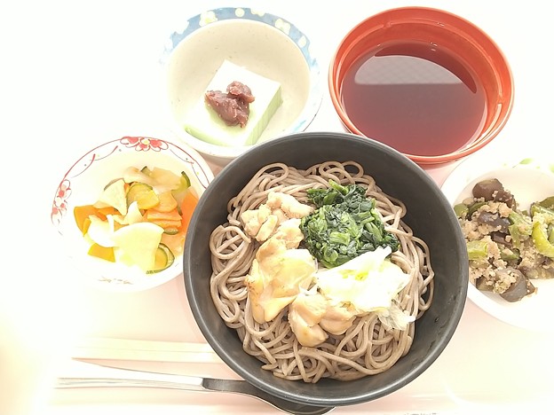Photos: １月２０日昼食(鶏南蛮そば) #病院食
