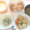 Photos: ２月５日朝食(お魚とうふの煮物) #病院食
