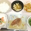 Photos: ２月１１日夕食(赤魚の煮付け) #病院食
