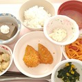 写真: ２月２６日昼食(白身魚フライ) #病院食