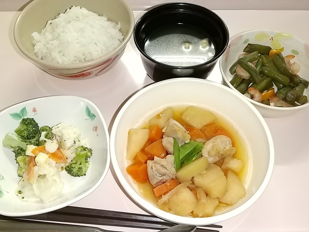 Photos: ３月２１日夕食(鶏じゃが) #病院食