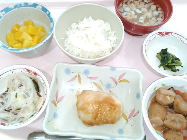 ５月４日昼食(白身魚の蒲焼き) #病院食
