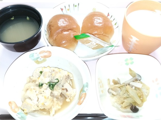 ５月７日朝食(高野豆腐の玉子とじ) #病院食