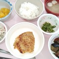 ５月２８日昼食(白身魚のマスタード焼き) #病院食