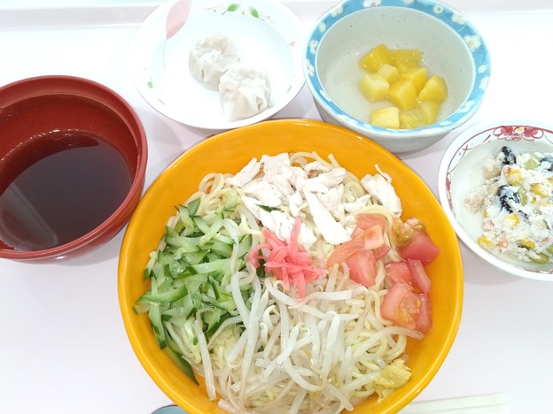 ７月２６日昼食(冷やし中華) #病院食
