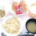 ７月３０日朝食(高野豆腐の玉子とじ) #病院食