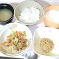 １２月１日朝食(野菜炒め) #病院食