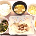 写真: ４月１３日夕食(たらのムニエル) #病院食