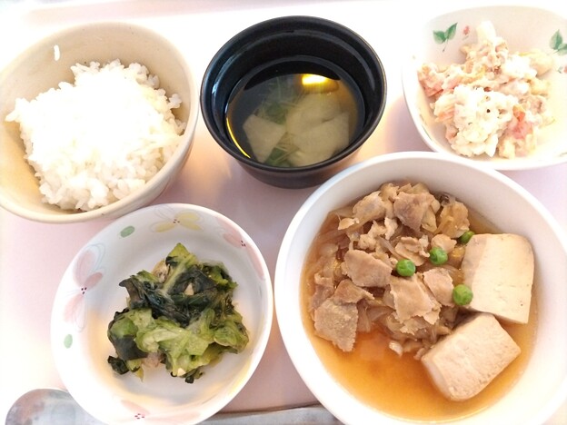 ４月１６日夕食(肉豆腐) #病院食