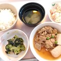写真: ４月１６日夕食(肉豆腐) #病院食