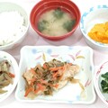 写真: ４月１８日昼食(白身魚の南蛮漬け) #病院食