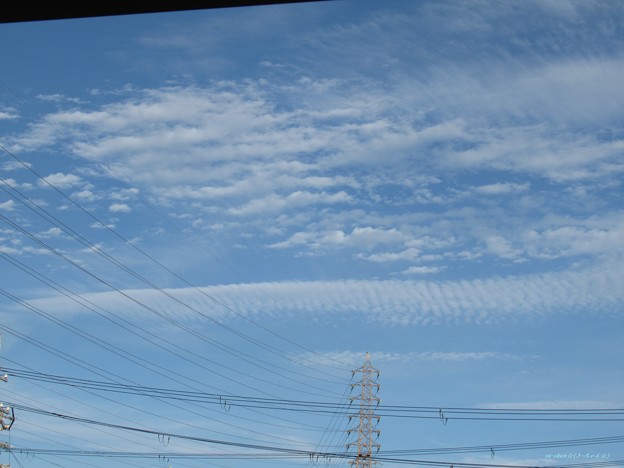 写真: 洗濯板みたな雲