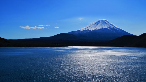 写真: 冬晴れの富士山　?