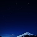 月夜の晩に富士を撮る withオリオン