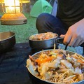 Photos: キャンプめしは皿うどん