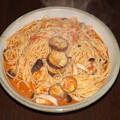 写真: 2024/03/09（土）・茄子とトマトのスパゲッティー