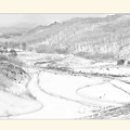 写真: 曲線多い福島雪景