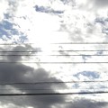 写真: 雲の多い空